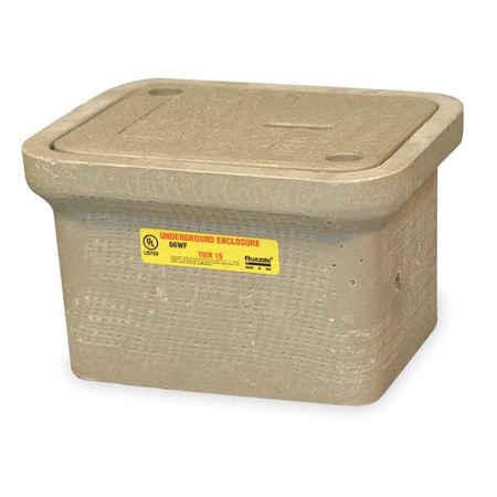 Quazite Underground Enclosure Assembly, 6-3/4 in Overall Ht