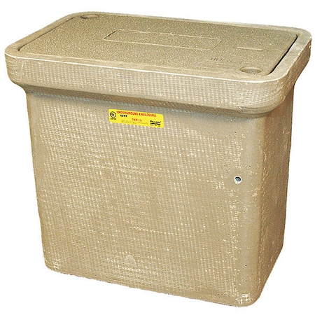 Quazite Underground Enclosure Assembly, Electric Cover, 18 in H, 20-1/4 in L, 13-3/8 in W, 15,000 lb PG1118Z80517