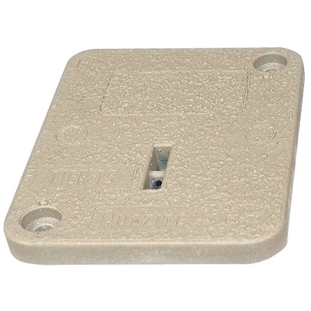 Quazite Underground Enclosure Cover, Blank Logo, 1 in. H x 6 in. W x 8 in. L, 15000 lb, Polymer Concrete PC0608HA0009