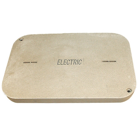 Quazite Underground Enclosure Cover, Electric Logo, 3 in. H x 24 in. W x 36 in. L, 8000 lb PG2436CA0017