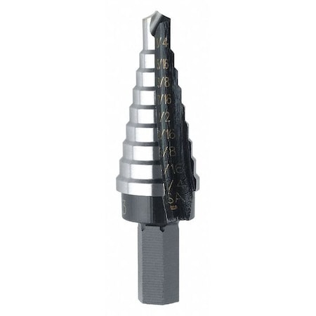 Step Drill Bit >> Hss Step Drill Bit 9 Sizes 1 4 3 4 Step Drill Bit >> Hss Step Drill Bit 9 Sizes 1 4 3 4