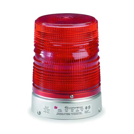 FEDERAL SIGNAL Warning Light, Double Flash Strobe, Red 131DST-120R