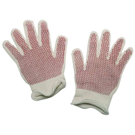 Condor Condor Hot Mill Gloves, Cotton/Acrylic, 480  Degrees F Max Temp., Knit Cuff White/Rust, XL ( 10 ) 4A277
