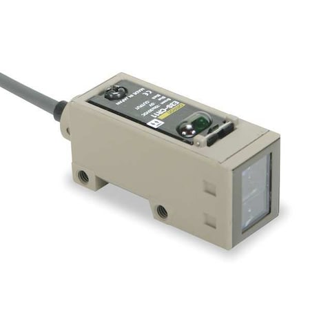 Omron Retroreflective Photoelectric Sensor, Bare Wire, Straight, Rectangular, Selectable Light On/Dark On, NPN and PNP E3SCR11