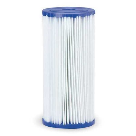 Pentair Pentek Pleated Filter Cartridge, 20 gpm, 30 Micron, 4-1/2" O.D., 20 in H 155430-75