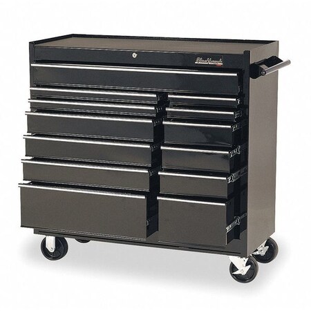 Proto 440 Rolling Cabinet, 15 Drawer, Black, Steel, 41" W x 18" D x 42" H J444142-15BK
