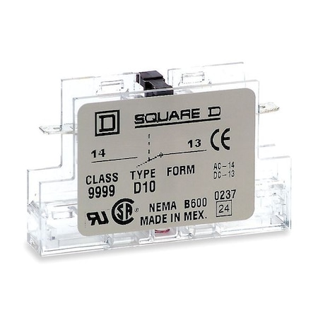 Square D Auxiliary Contact, 1 NC 9999D01