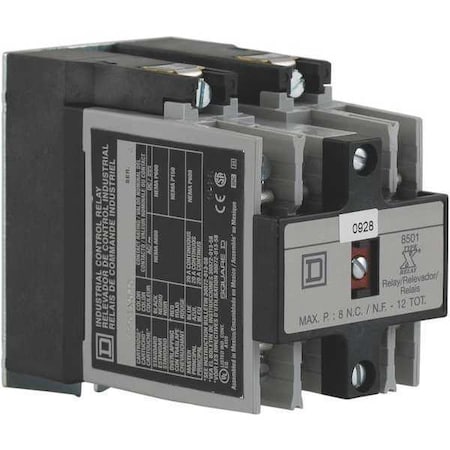 Square D NEMA Control Relay, 4NO, 240VAC, 10A 8501XO40V03