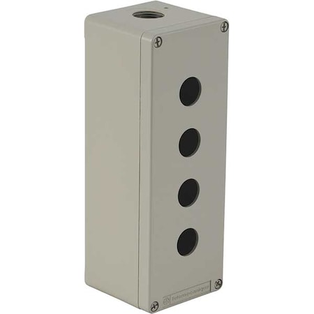 Schneider Electric Pushbutton Enclosure, 22mm, 4 Holes, Metal XAPG49504
