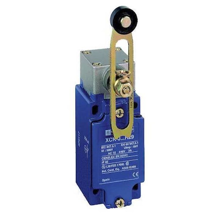 Telemecanique Sensors Heavy Duty Limit Switch, Adjustable Roller Lever, Rotary, 1NC/1NO, 10A at 240V, CCW/CW XCKJ10541H7