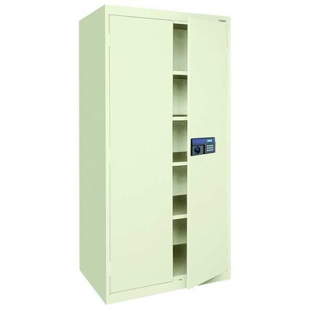 Sandusky Lee EA4E362478-07 Elite Series Keyless Electronic Welded Storage Cabinet, 36" Width x 24" Length x 78" Height, Putty