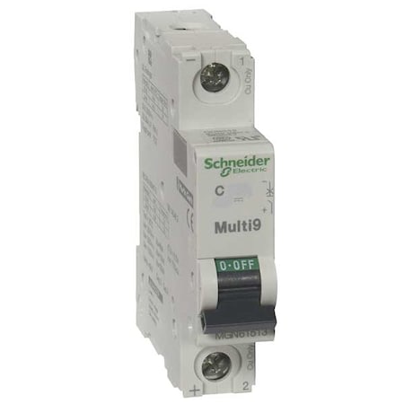Schneider Electric Miniature Circuit Breaker, MULTI9 Series, 5A, 1 Pole, Not Rated, 5kA at 250V DC, C Curve MGN61505