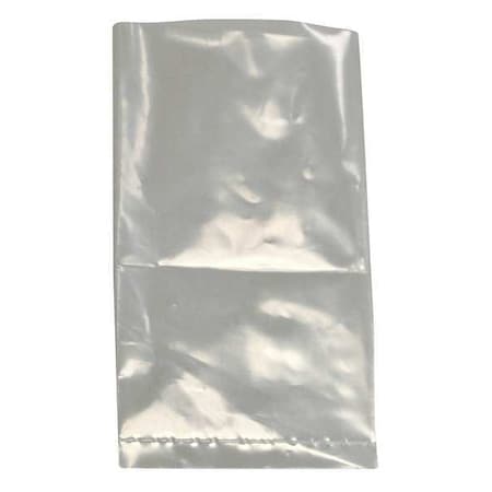 Zoro Select Open Poly Bags, 3" x 2", 2 mil, Clear, None, 10000 PK 5DGN8