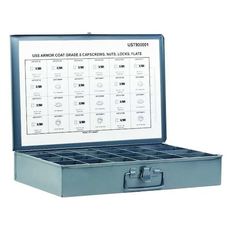 Armor Coat 1/4"-20; 3/8"-16; 5/16"-18 Hex Head Cap Screw Assortment, Armor Coat Finish, Steel UST900001