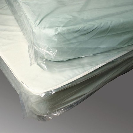 Zoro Select Mattress Bags, 90" x 40", 2 mil, Clear, None, 100 PK 5DTT6
