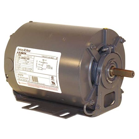 Century Capacitor-Start Belt Drive Motor, 1/3 HP, 56Z Frame, 115V AC Voltage, 1,725 Nameplate RPM 807L