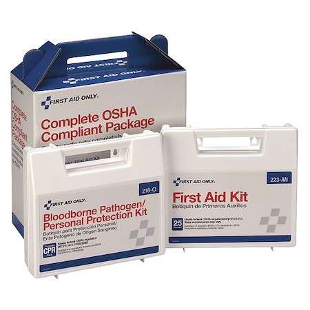 First Aid Only First Aid Kit and Housing, Plastic 137 Components, 25 People Served 227-CP