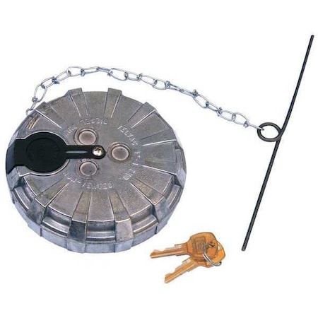 Velvac Aluminum Fuel Cap, Female, Vented, 3 In 600185-1