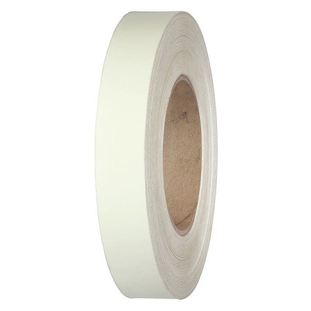Zoro Select Floor Marking Tape, Aluminum, No Legend, White, 1 in W., 8 mil Thickness GRAN2992