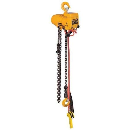 Harrington Air Chain Hoist, 500 lb. Cap., 10 ft. Lift TCR250P-10
