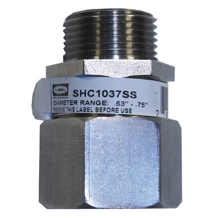 Hubbell Wiring Device-Kellems Liquid Tight Connector, 3/4in., Yellow SHC1037SS