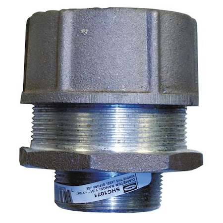 Hubbell Wiring Device-Kellems Cord Connector, 2 in., Straight, White SHC1071