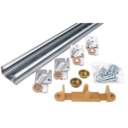 John Sterling Bypassing Door Hanger Kit, Mill, 72"L R-BYP-50-2D6