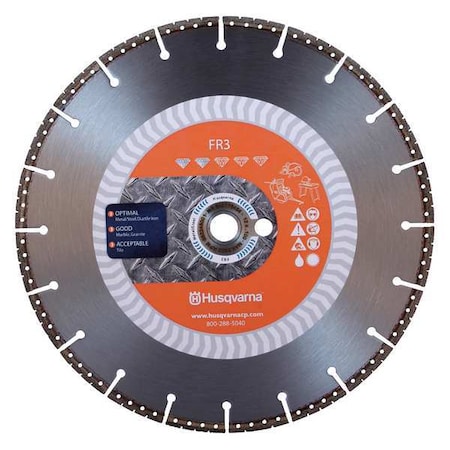 Husqvarna Diamond Saw Blade, Fire Rescue, 12 in. Dia FR3-12