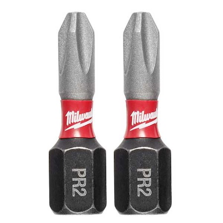Milwaukee Tool SHOCKWAVE 1 in Phillips No. 2 Drywall Impact Reduced Diameter Power Bit, 2-Piece Pack 48-32-4444