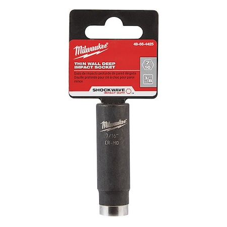Milwaukee Tool SHOCKWAVE Impact Duty 3/8" Deep Well Socket 7/16" 49-66-4425