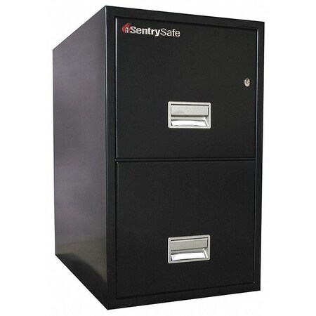 Sentry Safe 2 Drawer Fire-Resistant Filing Cabinet, Black, Letter 2T2500B