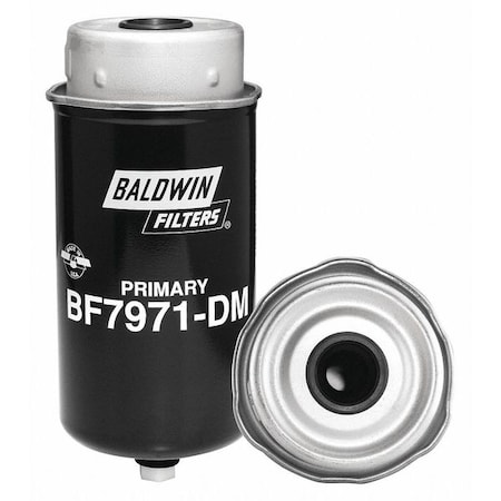 Baldwin Filters Fuel Filter, 7 11 /32 in Length, 3 5/16 in Outside Dia, Element Only BF7971-DM
