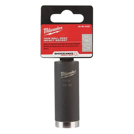 Milwaukee Tool SHOCKWAVE 3/8" Deep Well Socket 11/16" 49-66-4429