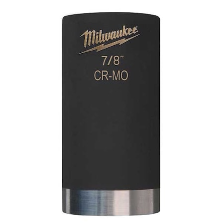 Milwaukee Tool 3/8 in Drive Impact Socket 13/16 in Size 6 pt Deep Depth, Black Oxide 49-66-4431