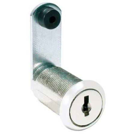 Compx National Disc Tumbler Keyed Cam Lock, Bright Nickel, 15/64 in For Door Thickness, 2 Number of Keys C8052-C420A-14A