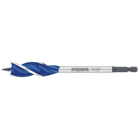 Irwin Wood Boring Bit, 11/16 In, Shank Hex 1/4 3041016