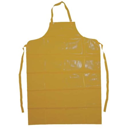 Ansell Bib Apron, Enduro 2000 Polyurethane, Yellow, 50 in, Universal 56-801