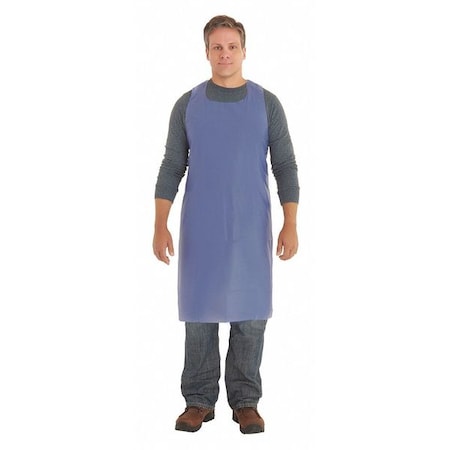 Ansell Alphatec Chemical Resistant Bib Apron, PVC, Light Duty, 6 mil, 44 in Length, Universal Size 56-015