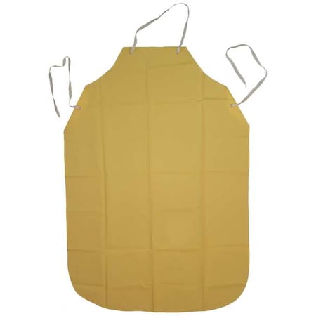 Ansell Bib Apron, Urethane, Nylon, Yellow, 48 in, Universal 56-600