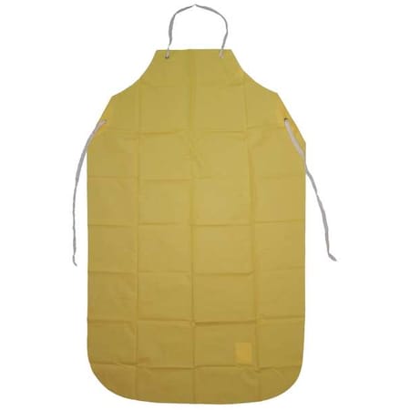 Ansell Bib Apron, Urethane, Nylon, Yellow, 55 in, Universal 56-600