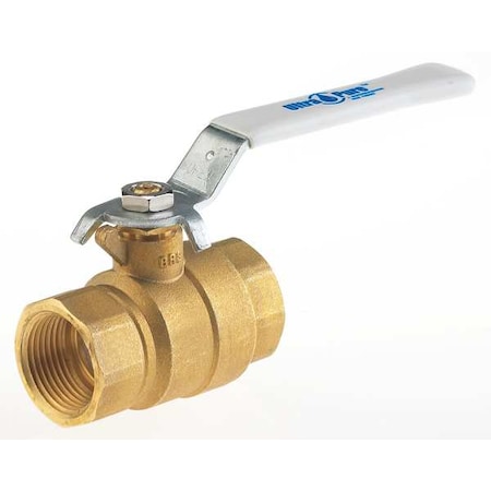 MILWAUKEE VALVE 1-1/2" FNPT Brass Ball Valve Inline UPBA475B 1 1/2