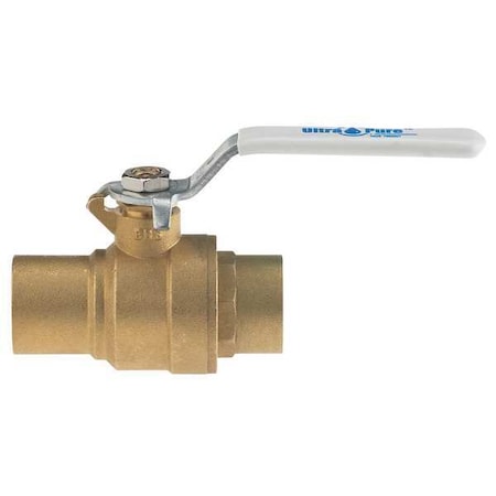 MILWAUKEE VALVE 3/4" Sweat Brass Ball Valve Inline UPBA485B 3/4