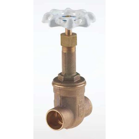 Milwaukee Valve Gate Valve, 3/8 In., Solder, Bronze UP149 3/8