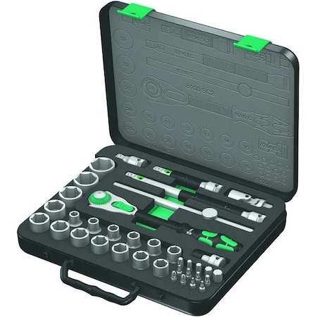 Wera 1/2" Drive Ratchet Set Torx(R), Metric 37 Pieces 10 mm to 32 mm , Chrome 05003645001