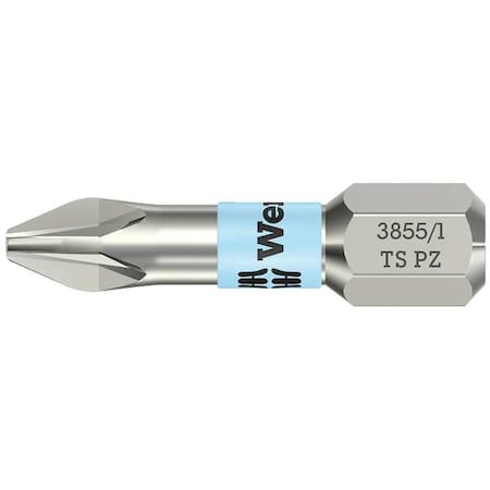Wera Torsion Bit, SAE, 1/4", Hex, No 1, 1", SS 05071020001