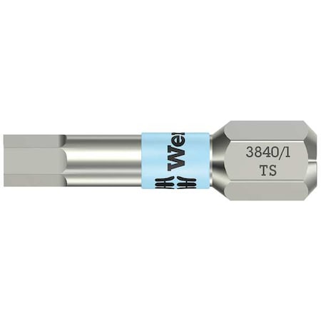 WERA Torsion Bit, Metric, 1/4", Hex, 1.5mm, 1", SS 05071070001