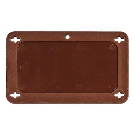 Brady Blank Tag, Plastic, 2 3/16 in H x 3 11/16 in W, Brown, Rectangle 87710