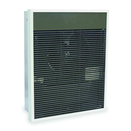 Dayton Recessed Electric Wall-Mount Heater, Recessed or Surface, 4000/2000 W, 208V AC, White 5E183