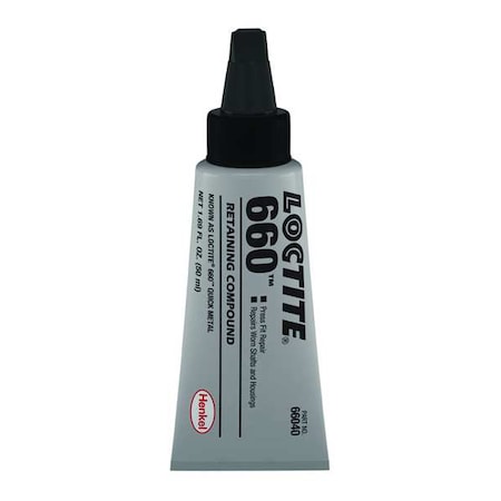 Loctite Retaining Compound 660, 1.7 fl oz, Tube, Silver 135527