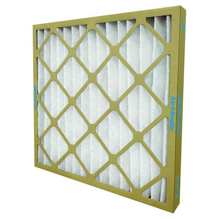 AIR HANDLER Pleated Air Filter, 16x25x2 MERV 8, Standard Capacity, Synthetic, 38ZC89, White 38ZC89